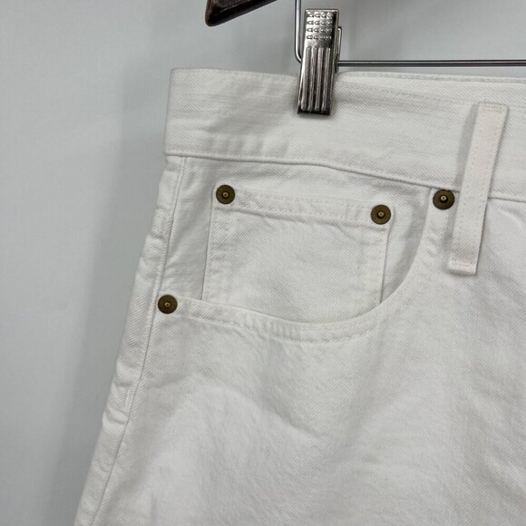 Relaxed denim short in white raw hem woman's size 31 new with tag - Picture 4 of 15